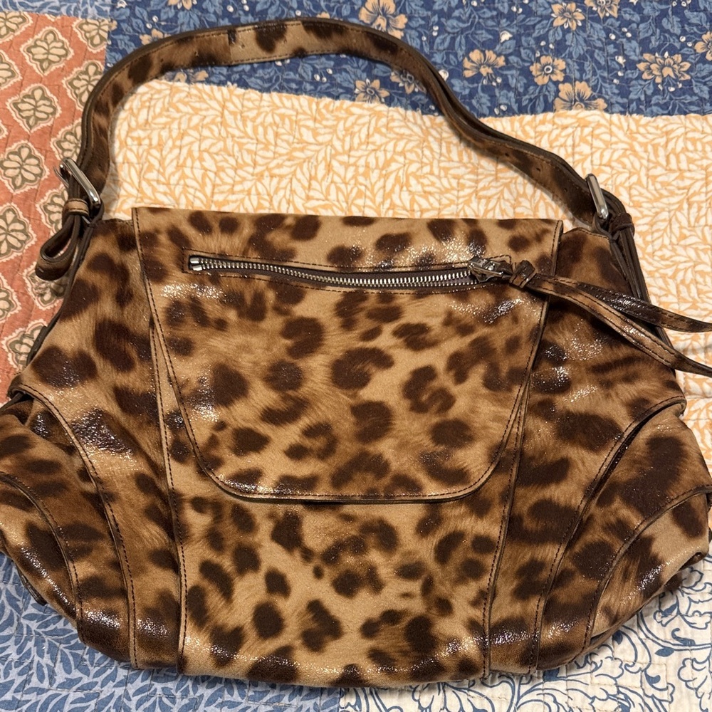 Kooba Brielle Leopard Print crossbody bag